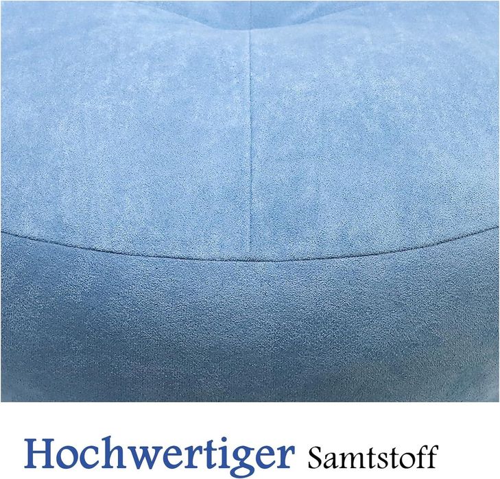 Okrągła poduszka pufa premium, minimalistyczna, aksamitna 700 g, 45 cm