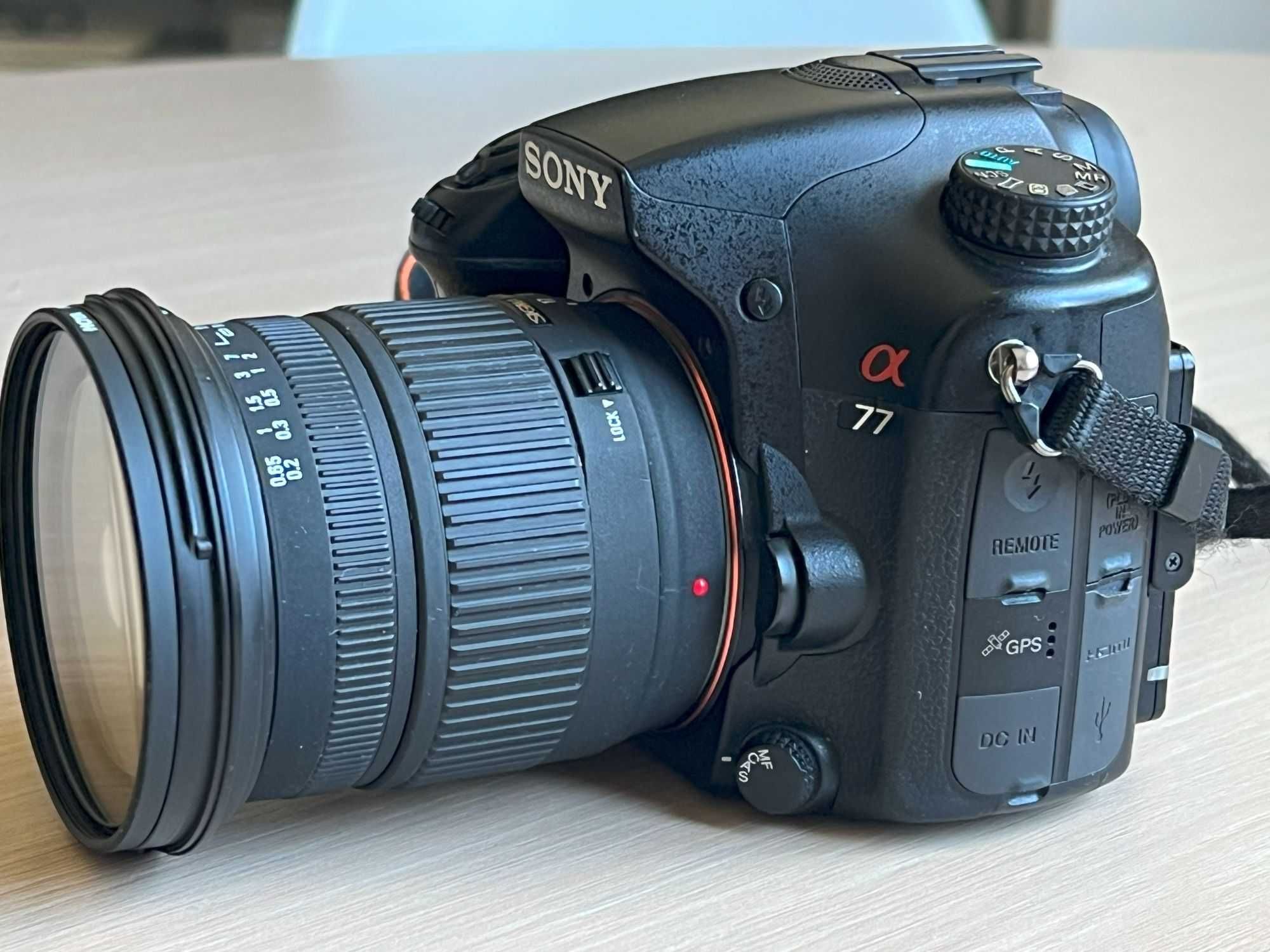 Sony ALPHA SLT-A77 + dwa obiektywy
