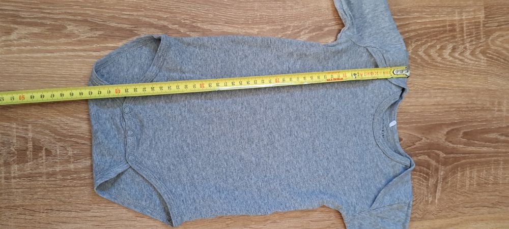 Body bawełniane, jednokolorowe, szare, name it, 92