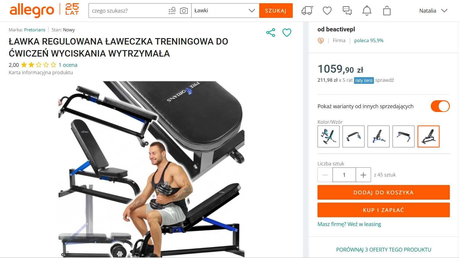 Ławeczka na Klatę + Stojaki Regulowane