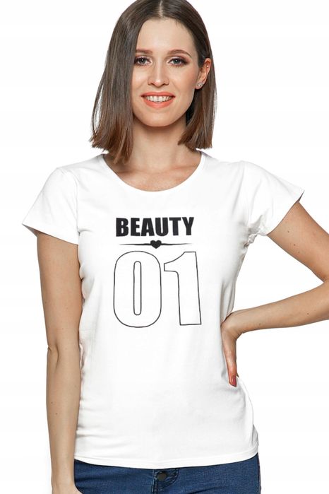 Moraj Koszulka Damska T-shirt z napisem Beauty 01 L