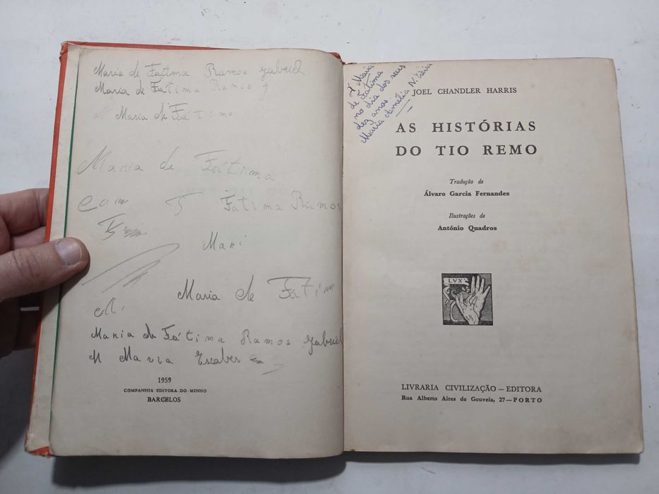 Livro - Historias do Tio Remo - Ilustrações Antonio Quadros