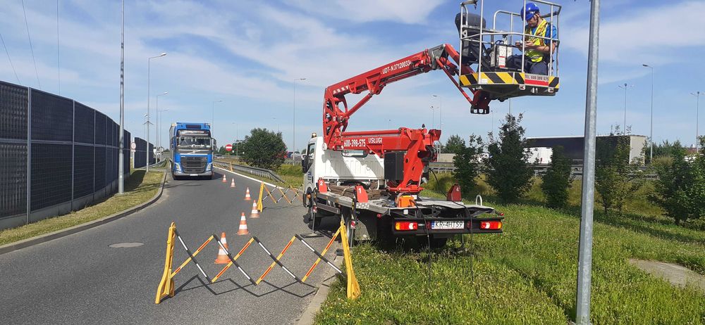Podnośnik koszowy 12m 18m zwyżka wynajem z operatorem
