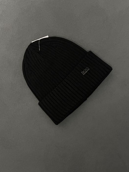 Шапка BOSS чорна зимова