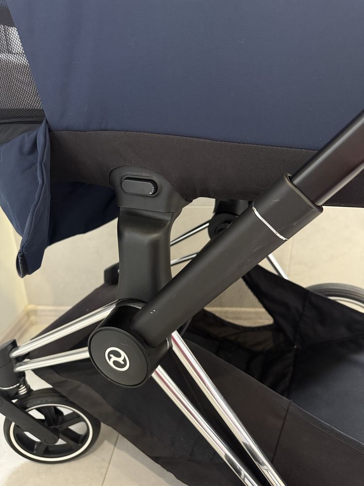 Продам коляску Cybex Priam 4.0 3 в 1 Nautical Blue шасси Chrome Black