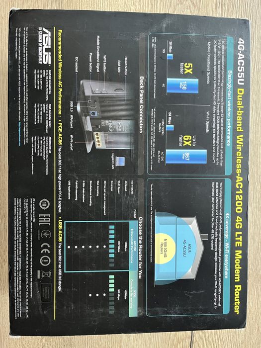 Profesjonalny Router Asus 4G-AC55U LTE 1200Mbps 4xLan