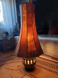 Lampa vintage ze skóry antyk