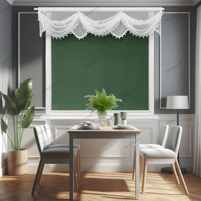 Krótka firana gotowa 50x175 z gipiurką