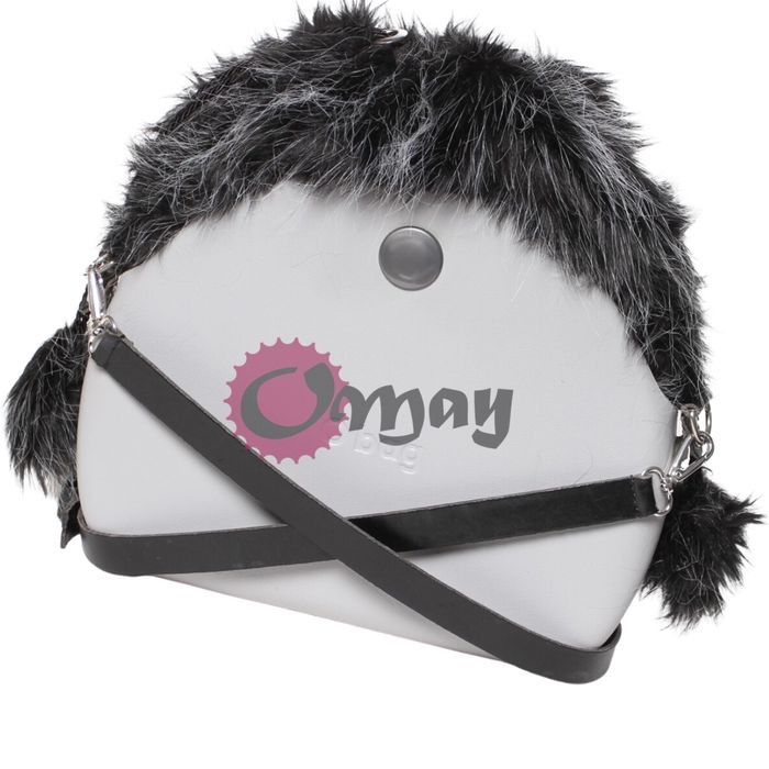 Czarny organizer do OBAG MOON LIGHT worek eko futro sztywny komin OMAY