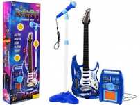 Gitara elektryczna ze wzmacniaczem mikrofon HK-8010D