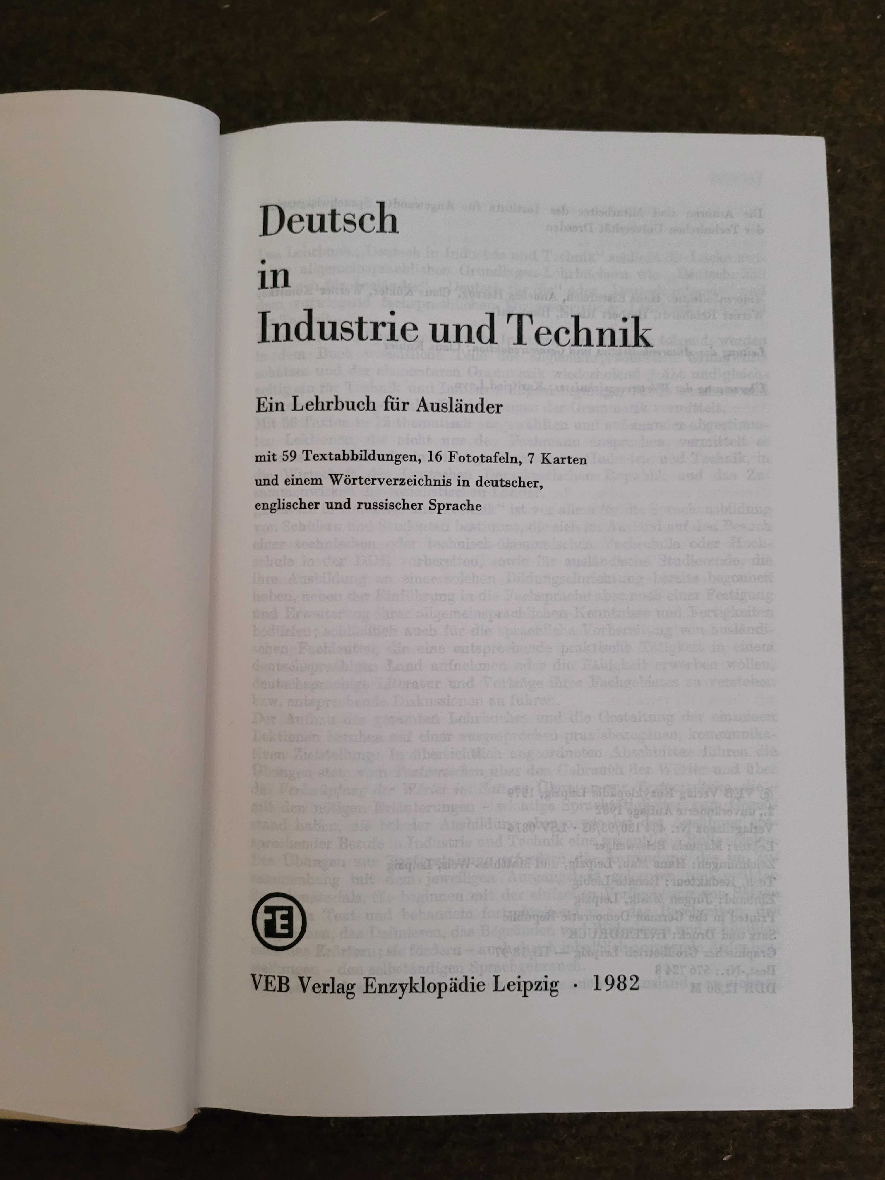 Deutsch in Industrie und Technik - Niemiecki w przemyśle i technice