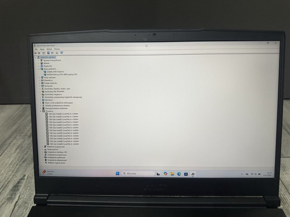 Laptop Msi RTX4060 Gwarancja