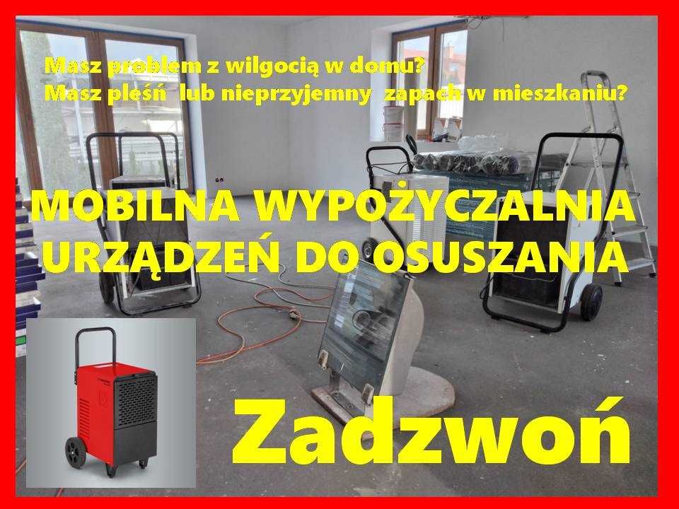 Osuszanie budynków Osuszacz powietrza wynajem nagrzewnica ozonator