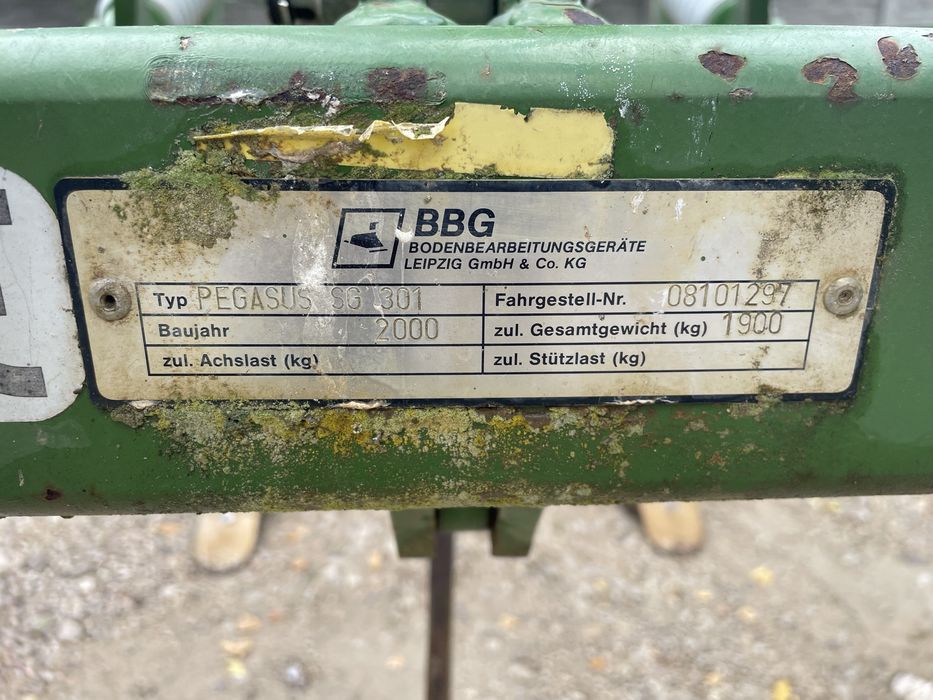 Gruber Amazone Pegasus BBG 7 łap 3m bezorkowiec agregat ścierniskowy