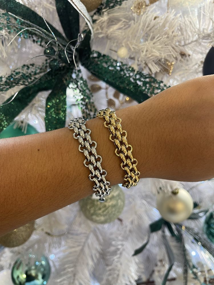 Pulseiras malha aço inoxidável