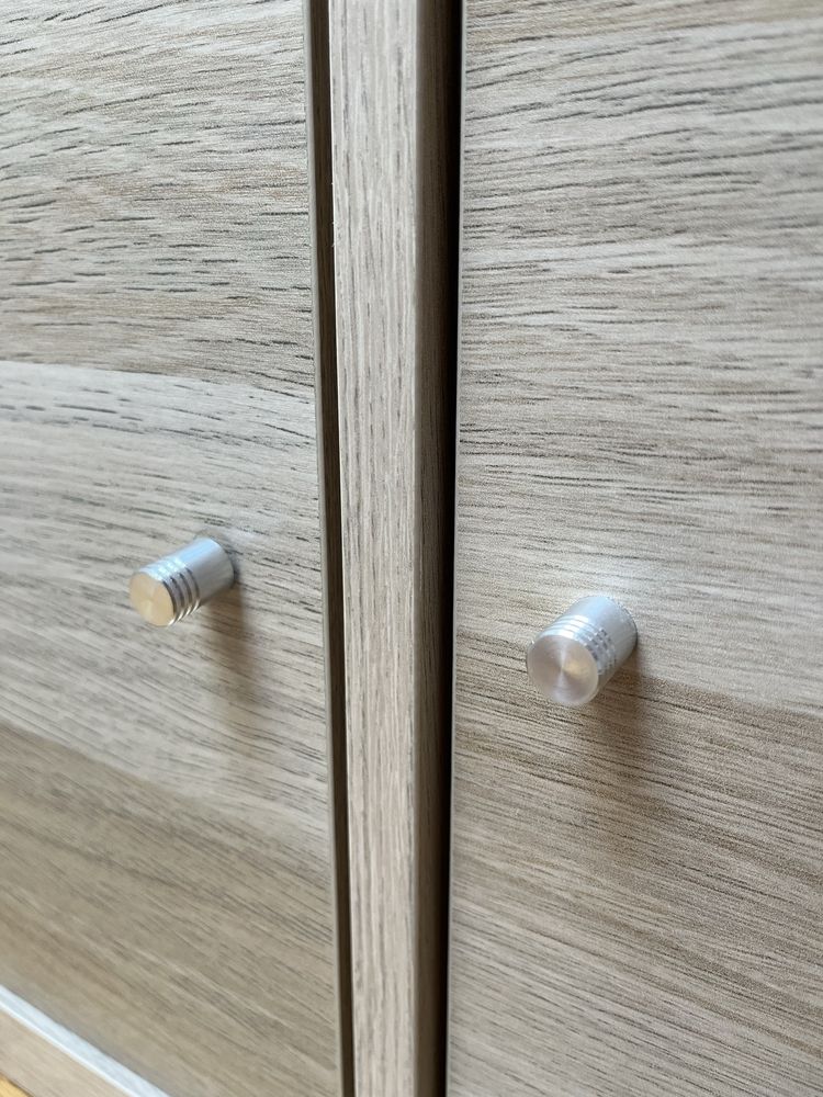 Ikea regał Kallax dąb | szuflady i drzwiczki