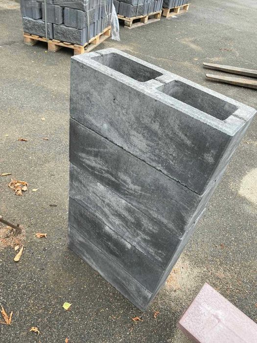 Блок для столбов забора гладкий цветной 200х200х500