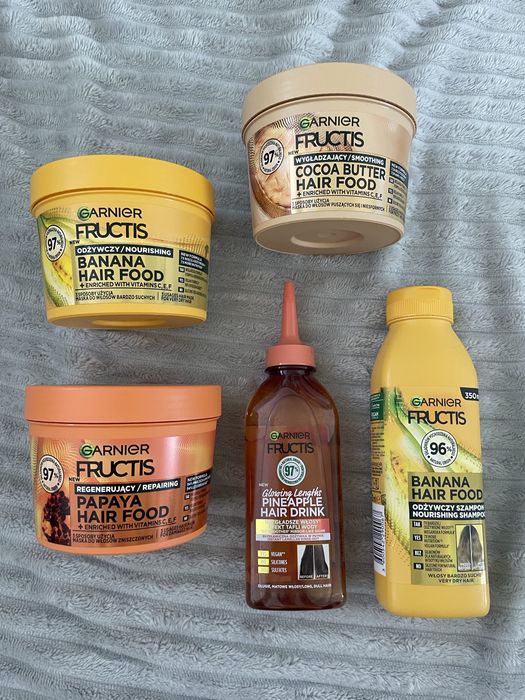 Kosmetyki do włosów Garnier Fructis Hair Food maska szampon odżywka