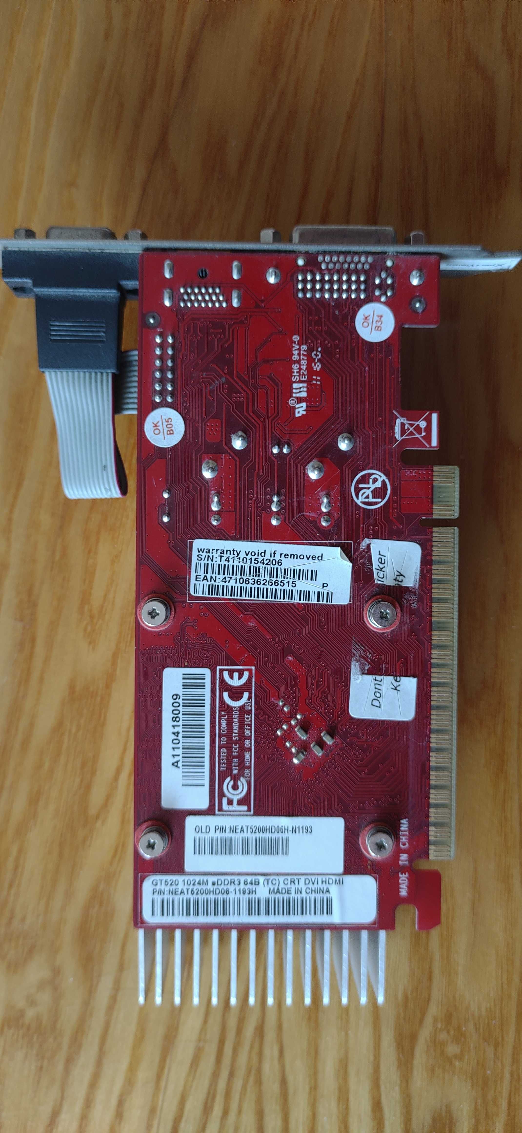 Karta graficzna GeForce GT 520 1GB Low profile, silent