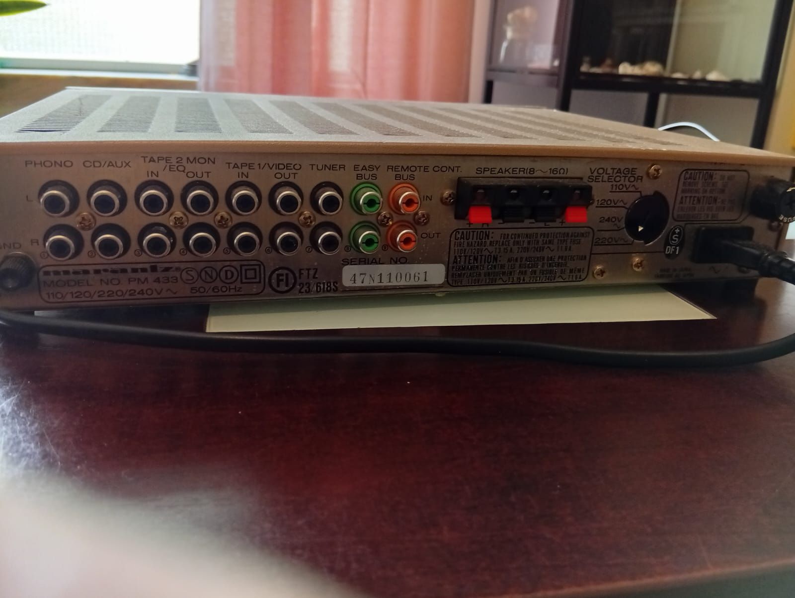 Amplificador Marantz P M 433 , equalizador EQ -333