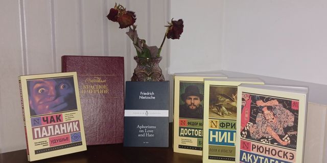 Книги Достоевского, Ницше, Стендаля, Паланика, Акутагавы
