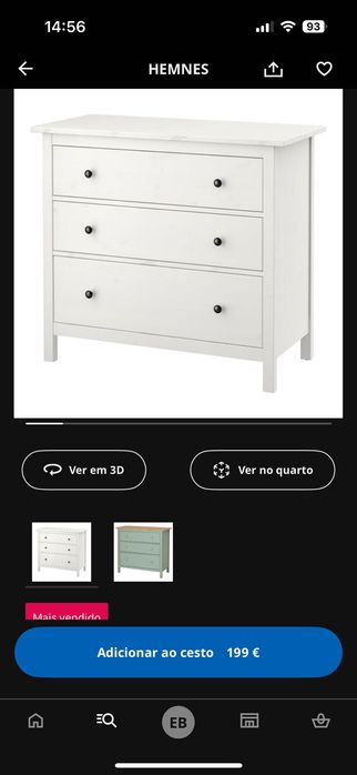 Cómoda branca Ikea