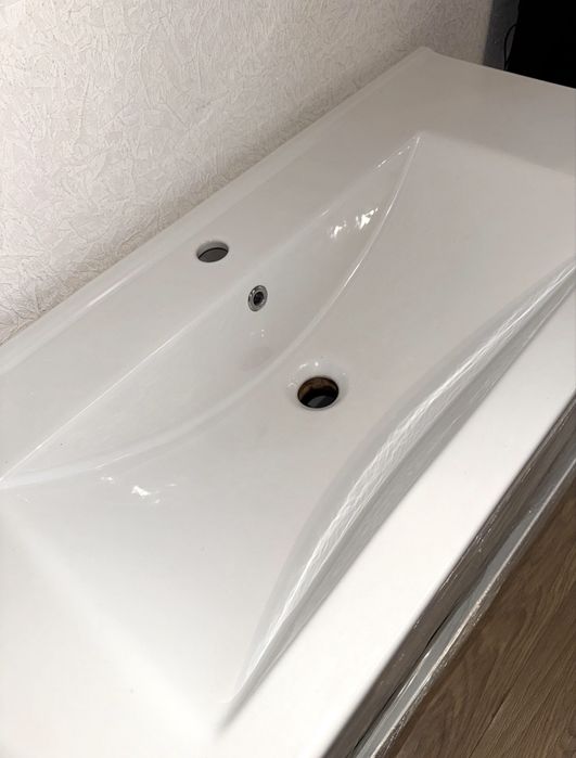 Тумба з умивальником Palermo-100-U біла . Раковина 1метр