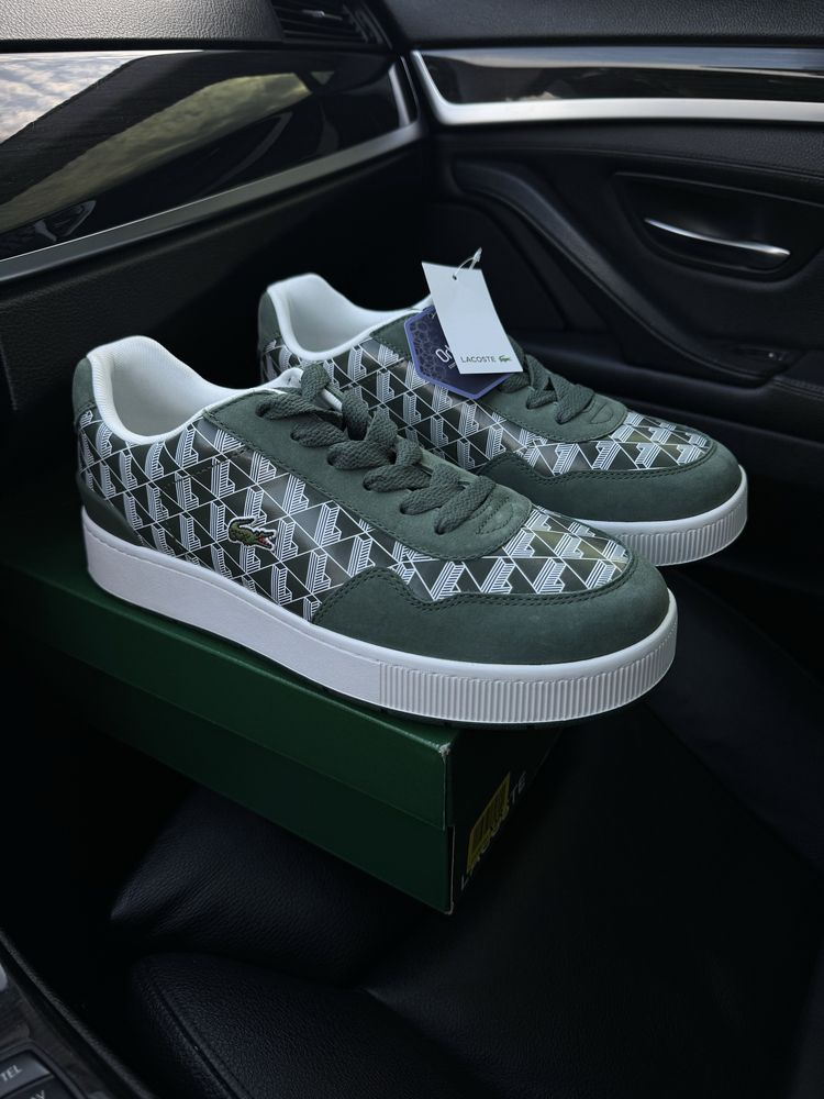 100% ОРИГИНАЛ Lacoste Ace Clip monogram 43 размер мужские кроссовки