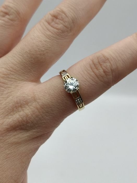 Złoty Pierścionek R15 Pr.585 Nowy Zapraszamy