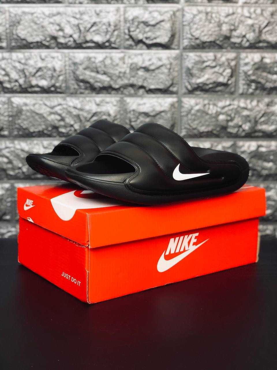 Шлепанцы Nike Calm Slide Air мужские пляжные Dark Black. Найк летние