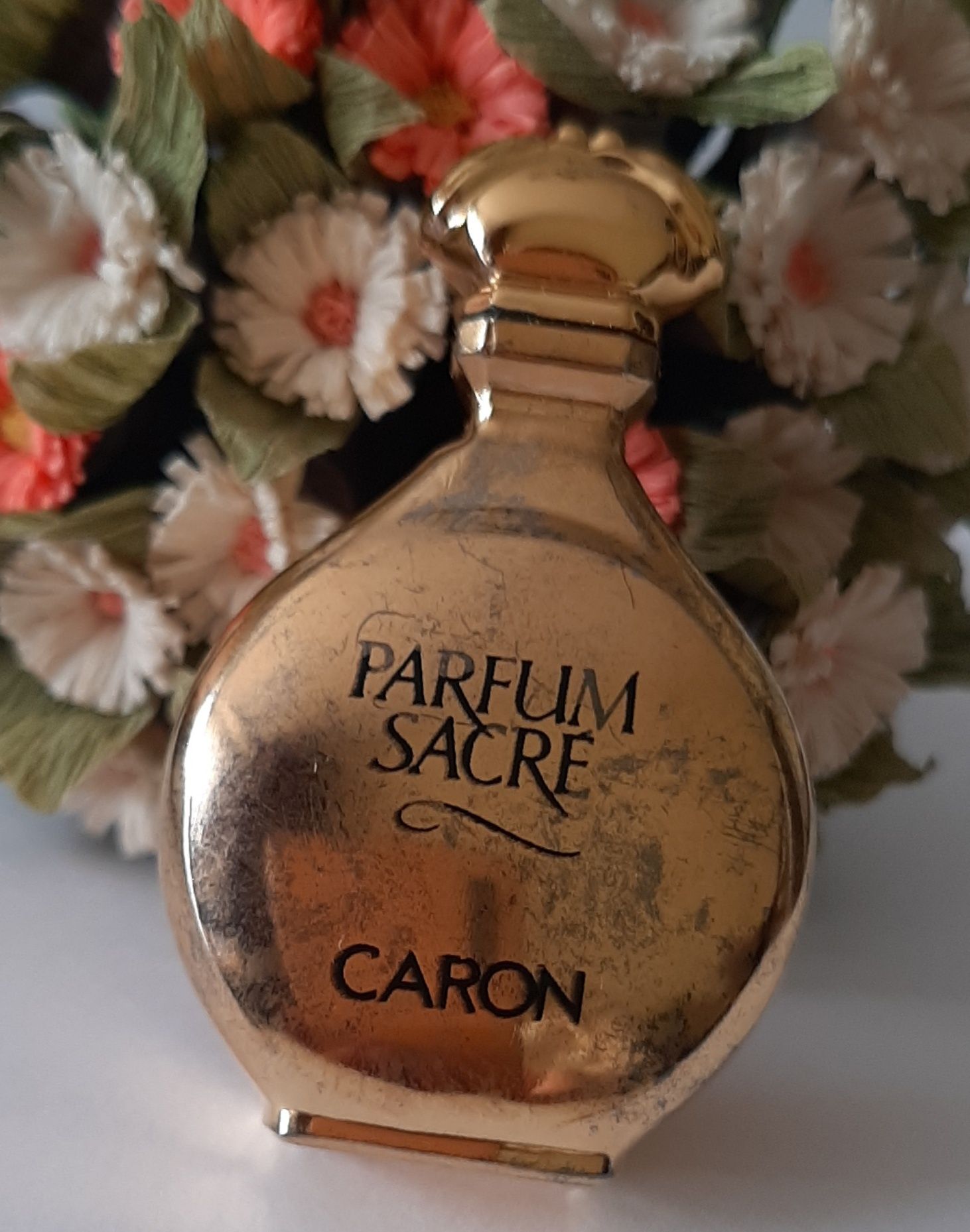 Caron Sacre parfum 3 ml, miniatura vintage unikat