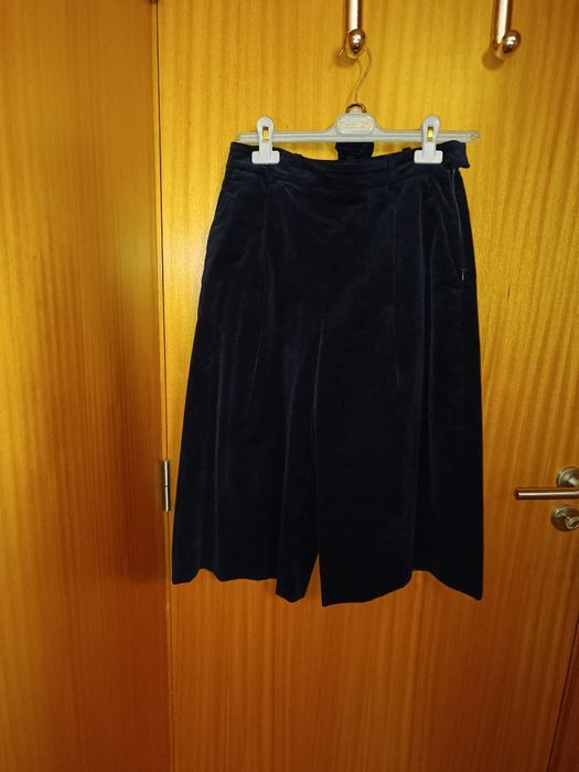Calção de veludo preto