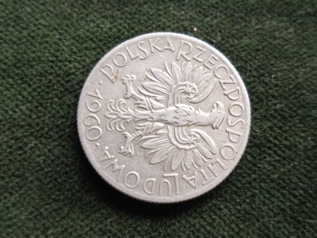 Moneta PRL 5 zł Rybak 1960 r