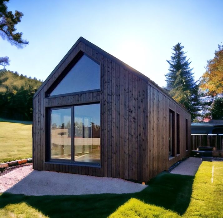 Domek mobilny całoroczny 10m x 4,5m Nowoczesna stodoła  Antresola