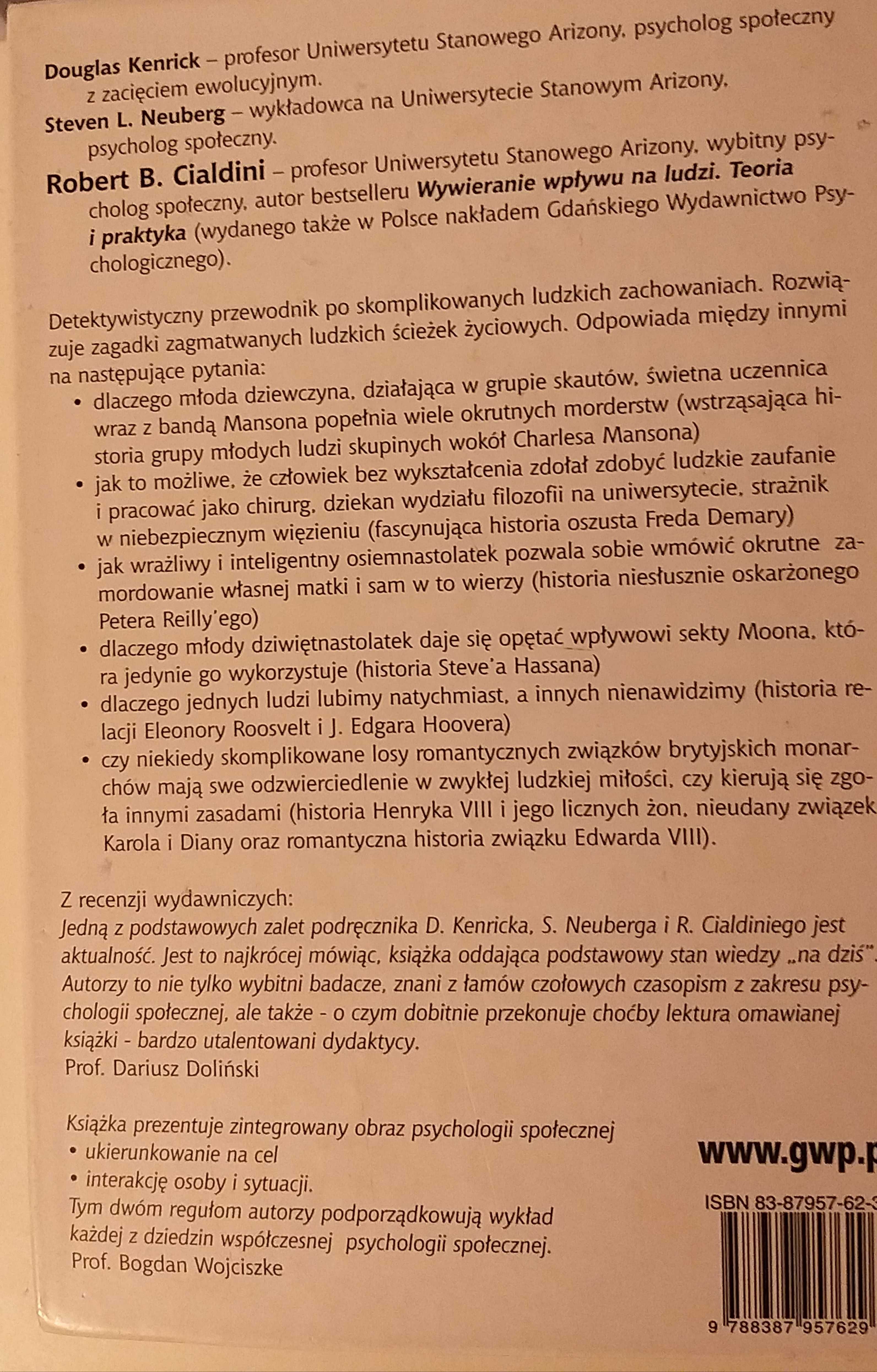 Psychologia społeczna Cialdini Kenrick Neuberg