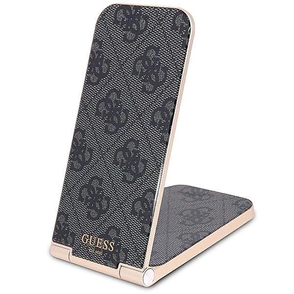Ładowarka indukcyjna Guess 4G Pattern MagSafe składana 2w1/15W - czarn