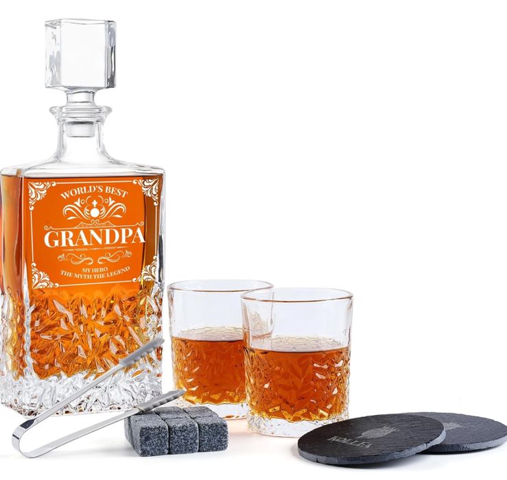 Zestaw karafek do whisky Kollea ze szklankami dla dziadka