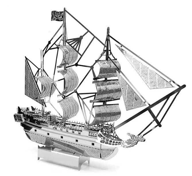 Desafia-te com o Navio Pirata 3D – Puzzle Blackpearl Metálico!