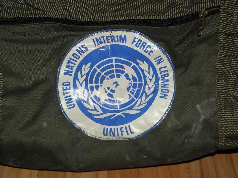 wojskowa torba z misji UNIFIL LIBAN duża torba transportowa UNIFIL