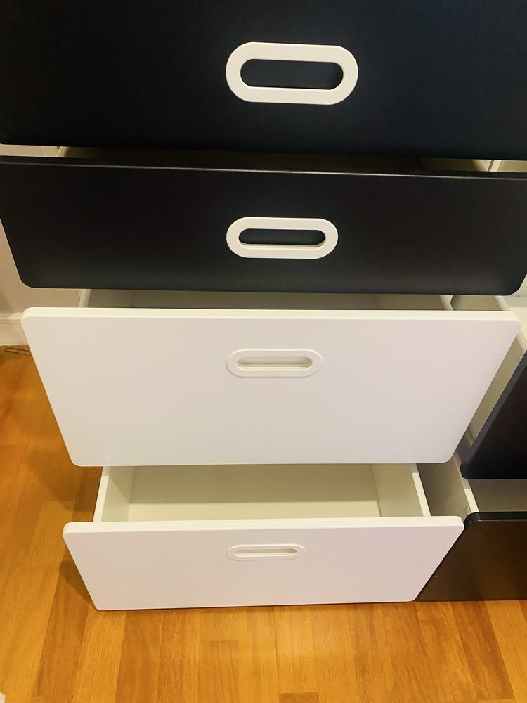 Ikea Smastad szafa dla dzieci młodzieży biało czarna