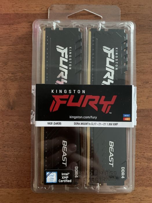 Оперативна память 16gb (2x8gb) Kingstone Fury 3600MT/s XMP