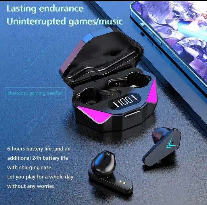 X15 TWS Sem Fio Bluetooth Headset, com Micro microfone