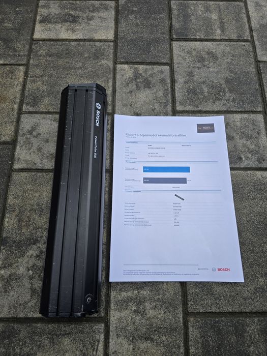 Bateria Akumulator BOSCH POWERTUBE 500Wh pionowa 120 cykli 92% sprawno