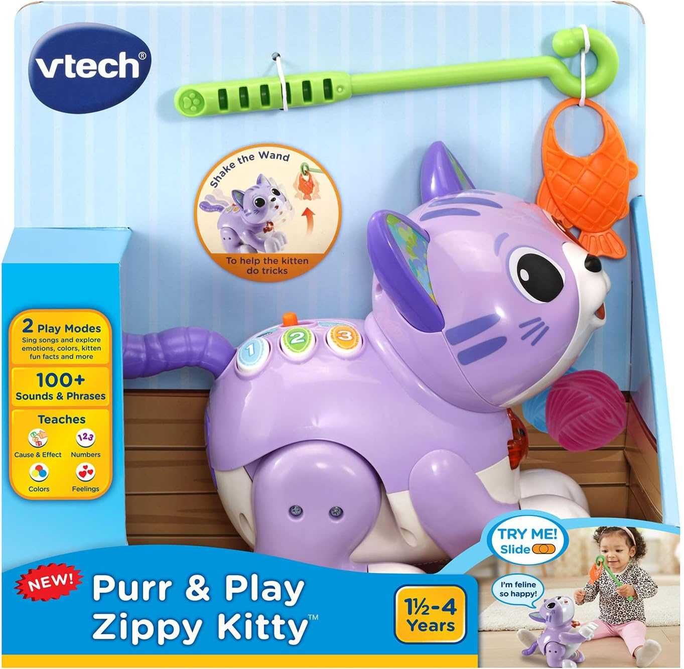 Интерактивный робот котик с рыбкой Втеч VTech Zippy Kitty
