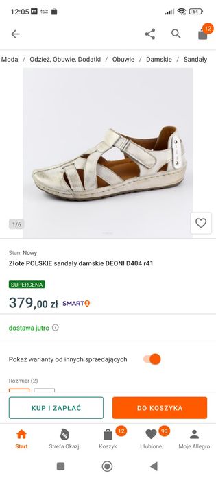 Sandały skórzane 41 bardzo wygodne polskie Deoni skórkowe sandałki