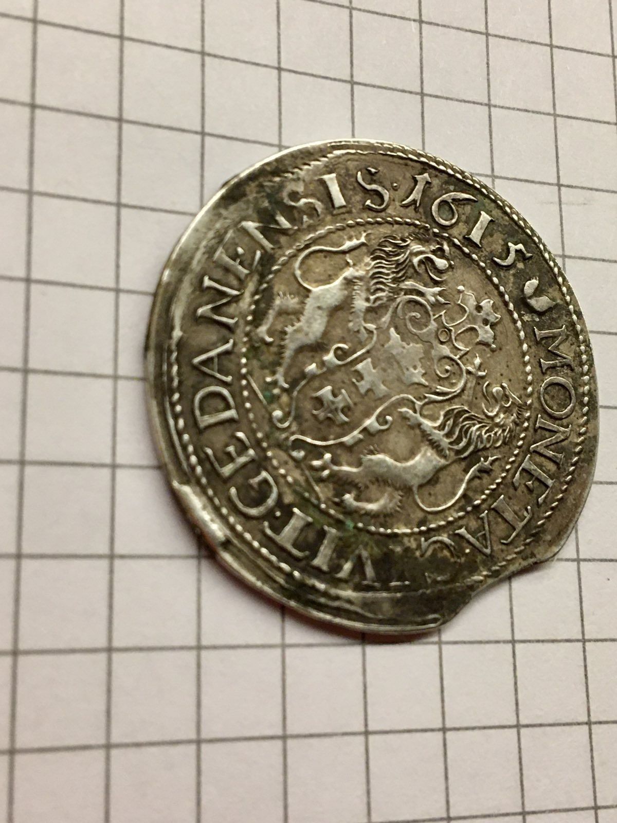 SREBRNA polską monetę 1615r.