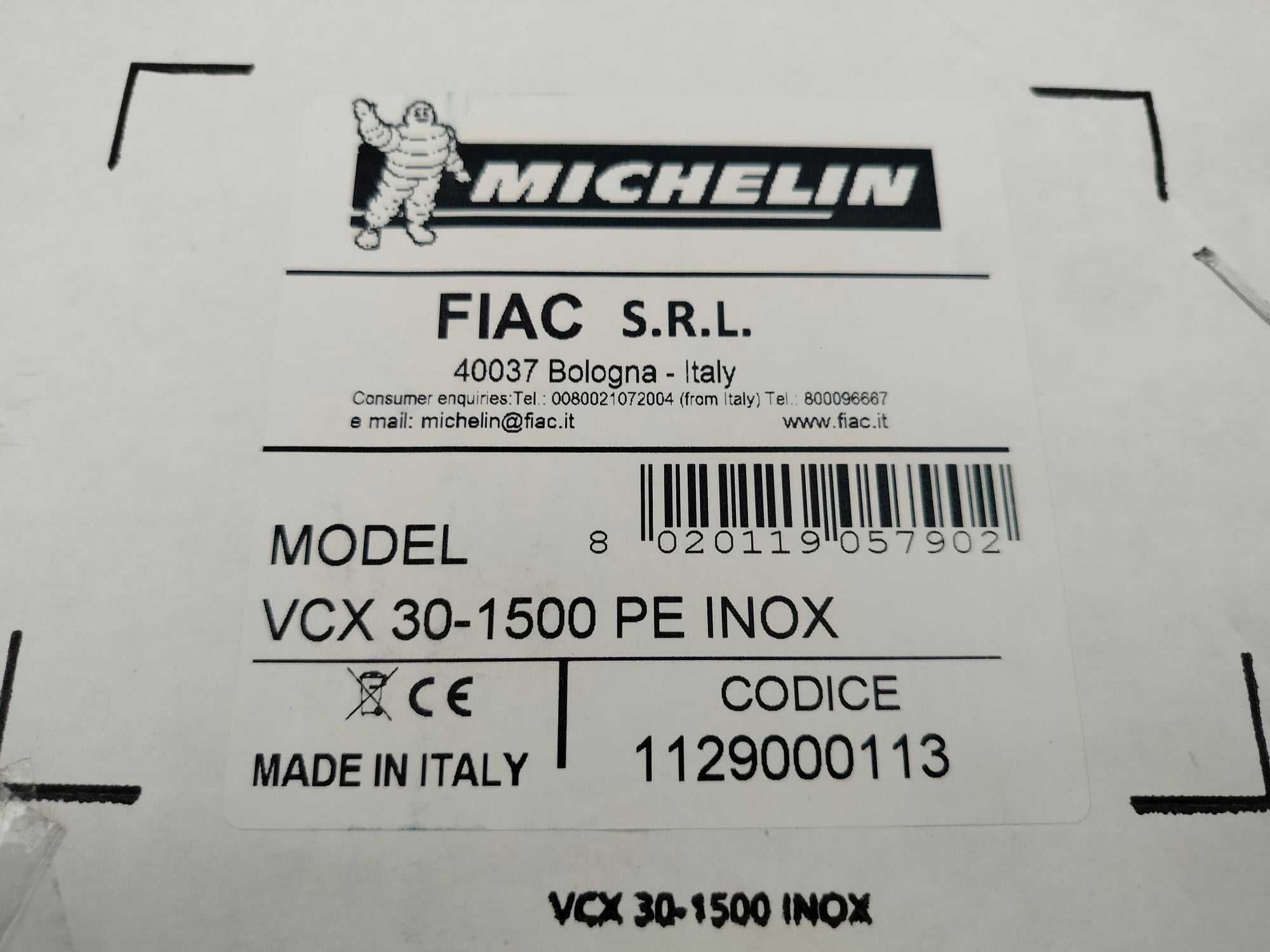 Odkurzacz przemysłowy Michelin VCX 30-1500 PE INOX, 1500W