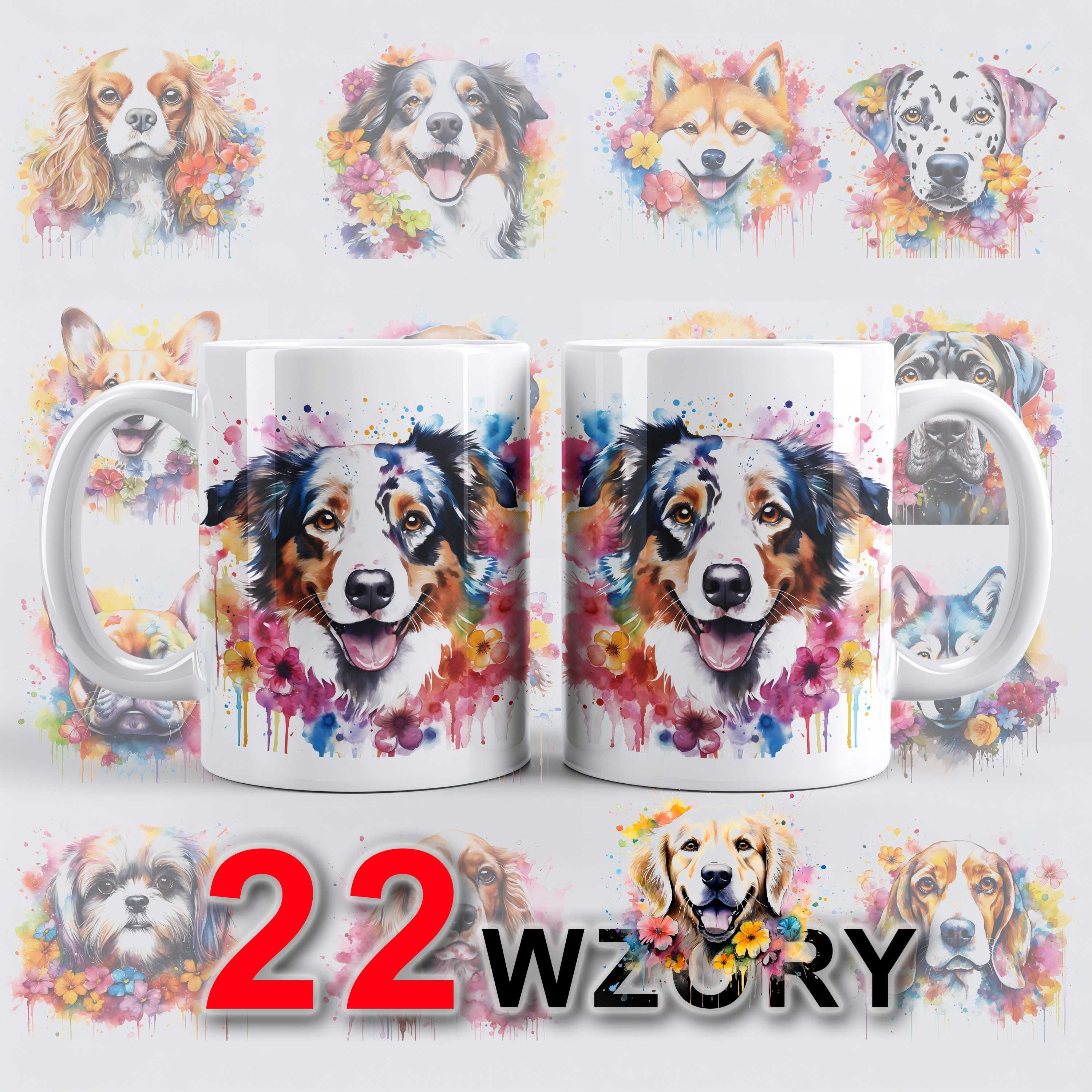 Kubek z PSEM - Twój poranny wierny towarzysz! - 22 WZORY do wyboru