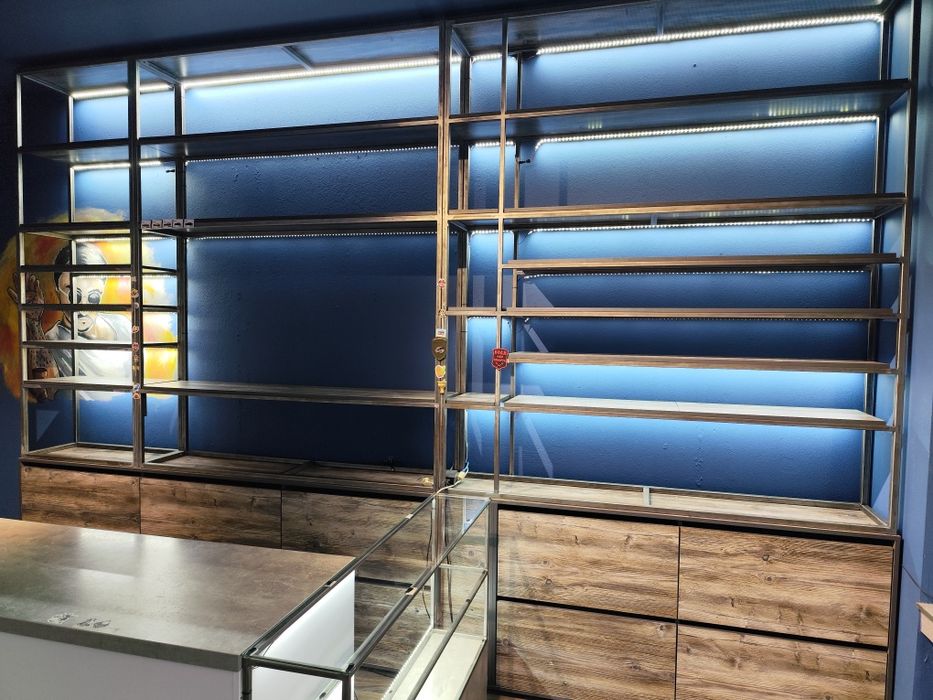 Торгівельне обладнання, стелаж, Led, нержавійка, вживані. Полички торг