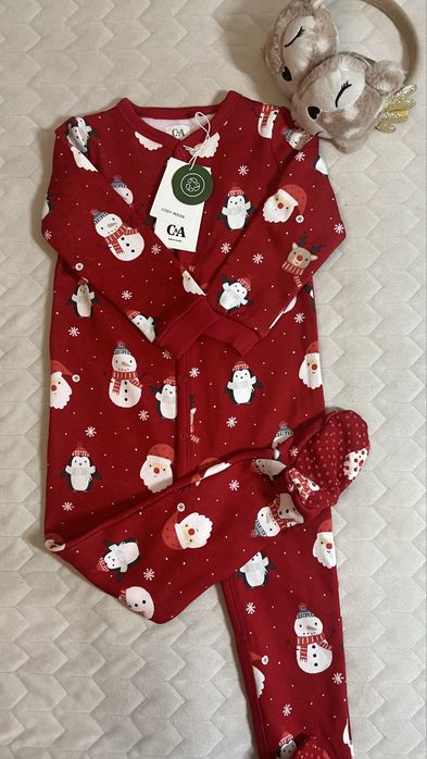 Новорічна піжамка чоловічок C&A 2-3 роки